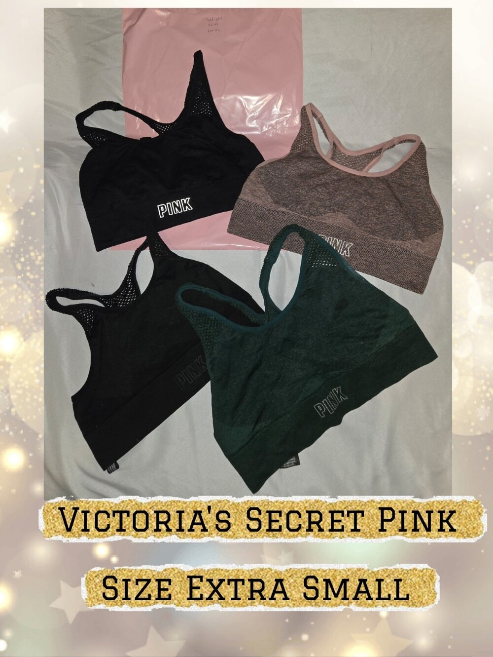 PINK Victoria's Secret Seamless Bralette Lot Of 4 Sz XS